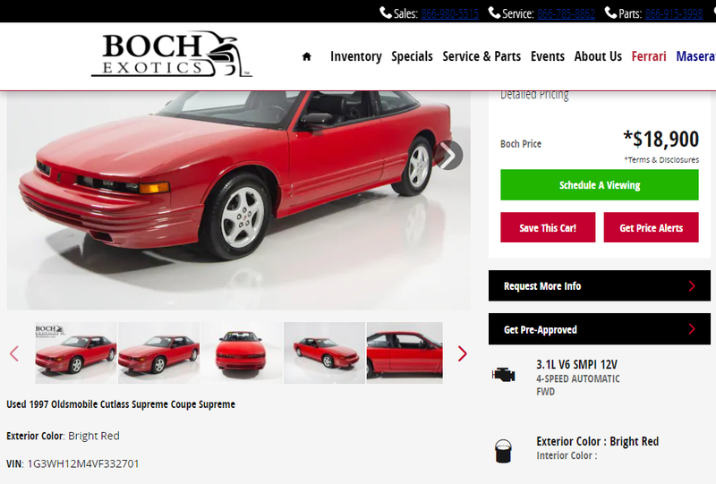 Illustration for article titled The Final Production Oldsmobile Cutlass Supreme Is Your Next Overpriced Radwood Car